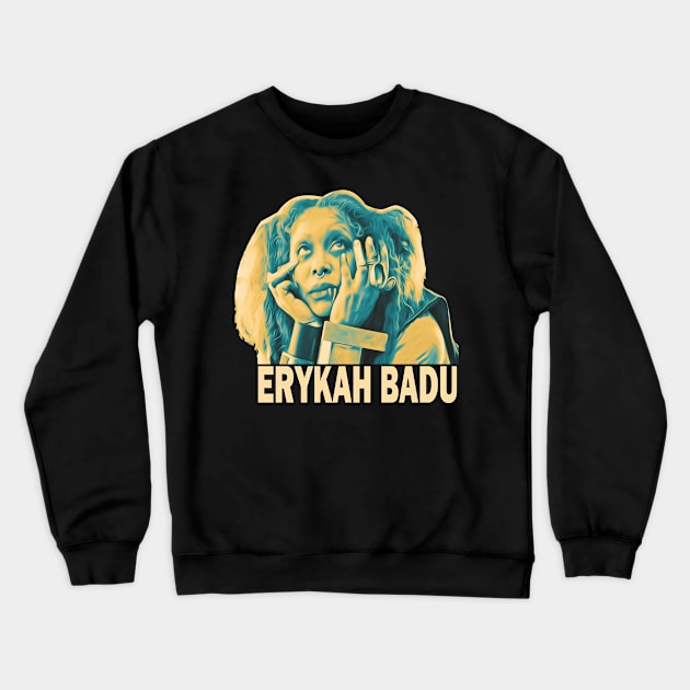 Erykah Badu Limit Color Crewneck Sweatshirt by erd's